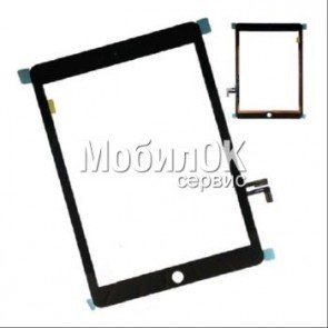 Сенсорный экран для Apple iPad 5 Air/Apple iPad (2017) черный, без кнопки Home (A1474/A1476/A1822)