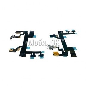 Шлейф для Apple iPhone 5S кнопки включения, боковых клавиш, микрофона и вспышки