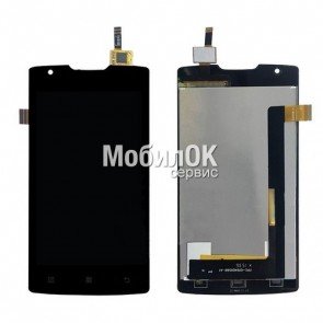 Дисплей для Lenovo A1000 IdeaPhone черный, с тачскрином