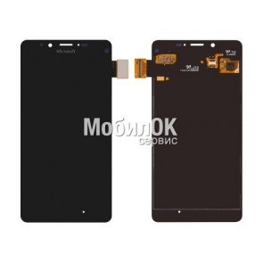 Дисплей для Microsoft (Nokia) 950 Lumia Dual SIM черный, с тачскрином и рамкой