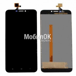 Дисплей для Oukitel U20 Plus черный, с тачскрином
