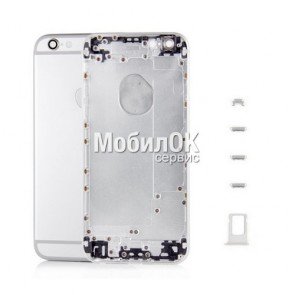 Корпус для Apple iPhone 6 (A1586) Silver комплект с кнопками