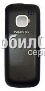 Задняя крышка для Nokia C2-00 серо-черная, оригинал (0258084)