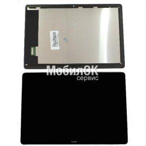 Дисплей для Huawei MediaPad T5 10.0 (AGS2-W09) Wi-Fi черный, с тачем (без кнопки меню)