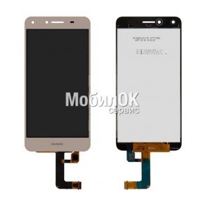 Дисплей для Huawei Y5 II/Honor 5/Honor Play 5 золотистый (CUN-U29, CUN-L21), с тачскрином