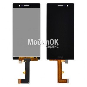 Дисплей для Huawei Ascend P7 черный, с тачскрином