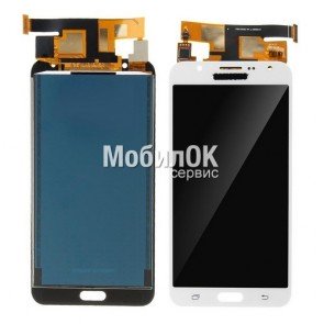 Дисплей для Samsung J700F Galaxy J7 белый, с тачскрином (In-Cell)