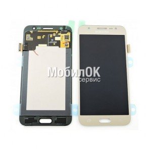 Дисплей для Samsung J500F Galaxy J5 золотой, с тачскрином, оригинал (GH97-17667C)