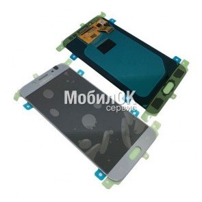 Дисплей для Samsung J530F Galaxy J5 (2017) серебристый, оригинал (GH97-20738B)