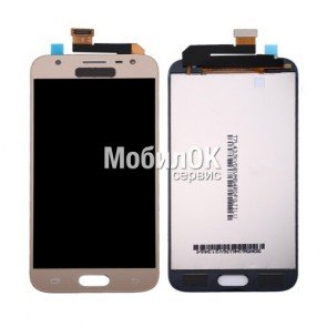 Дисплей для Samsung J330F Galaxy J3 (2017) золотистый, с тачскрином