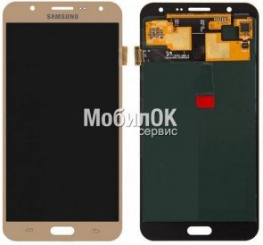 Дисплей для Samsung J700F Galaxy J7 золотистый, с тачскрином China Original (oled)