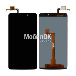 Дисплей для Alcatel OT 6045 Idol 3 черный, с тачскрином