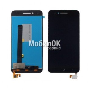 Дисплей для ZTE Blade A610 черный, с тачскрином