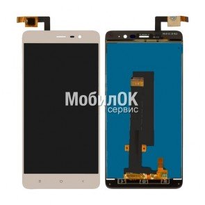 Дисплей для Xiaomi Redmi Note 3 Pro Special Edition золотистый, с тачскрином (149мм)