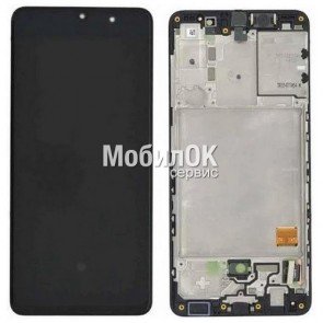 Дисплей для Samsung A415F Galaxy A41 черный, с тачскрином и рамкой China Original (oled)