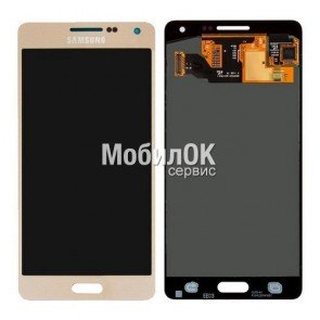 Дисплей для Samsung A500F Galaxy A5 золотистый, с тачскрином China Original (oled)