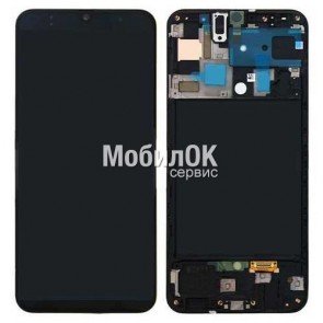 Дисплей для Samsung A505F Galaxy A50/A507F черный, с тачскрином и рамкой China Original (oled)