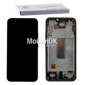 Дисплей для Samsung A346B Galaxy A34 5G черный, с рамкой, оригинал (GH82-31201A)