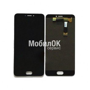 Дисплей для Meizu MX6 черный, с тачскрином