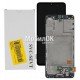 Дисплей для Samsung A415F Galaxy A41 черный, с рамкой, оригинал (GH82-22860A)