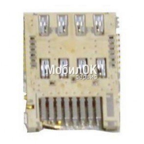 Коннектор SIM-карты для Samsung J500F Galaxy J5 оригинал (3709-001863)/ G7102