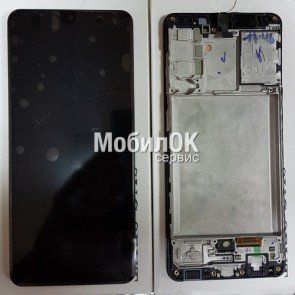 Дисплей для Samsung A315F Galaxy A31 черный, с рамкой, оригинал (GH82-22761A)