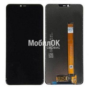 Дисплей для OPPO A5 (2018)/OPPO AX5/A3s/Realme C1/Realme 2 черный, с тачскрином