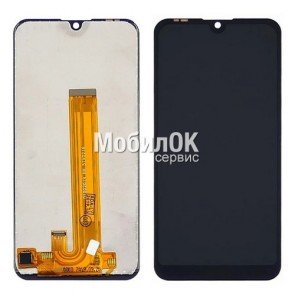 Дисплей для Nokia 2.2 Dual Sim черный, с тачскрином