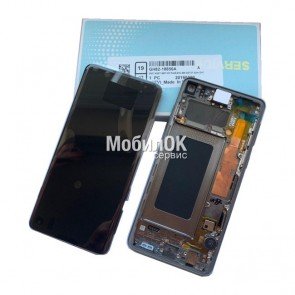 Дисплей для Samsung G770F Galaxy S10 Lite Prism Black в сборе с рамкой, оригинал (GH82-21672A)