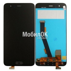 Дисплей для Xiaomi Mi6 черный, с тачскрином и сканером отпечатка (PRC)