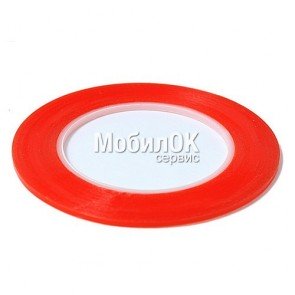 Двухсторонний силиконовый скотч 1 см (красный)