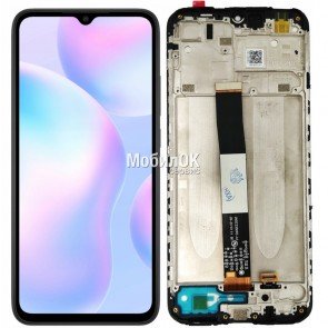 Дисплей для Xiaomi Redmi 9A/Redmi 9C/Poco C3/C31 черный, с тачскрином и рамкой