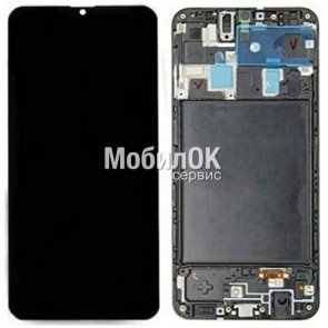 Дисплей для Samsung A205F Galaxy A20/M107F черный, с тачскрином и рамкой China Original (oled)