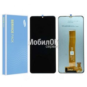 Дисплей для Samsung A125F Galaxy A12 черный, оригинал (GH82-24490A)