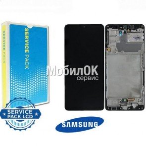 Дисплей для Samsung A426B Galaxy A42 5G черный, с рамкой, оригинал (GH82-22988A)
