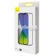 Ударопрочное защитное 3D стекло Baseus для Apple iPhone 12 Pro Max черное (2шт./бампер)