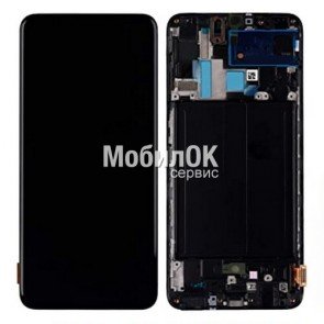 Дисплей для Samsung A705F Galaxy A70 черный, с тачскрином и рамкой China Original (oled)