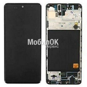 Дисплей для Samsung A515F Galaxy A51 черный, с тачскрином и рамкой China Original (oled)