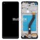 Дисплей для Samsung A215F Galaxy A21 черный, с тачскрином и рамкой