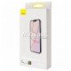 Ударопрочное защитное 3D стекло Baseus для Apple iPhone 13/13 Pro/iPhone 14 черное (2шт./бампер)