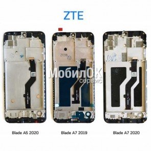 Дисплей для ZTE Blade A5 (2020) черный, с тачскрином и рамкой, разборка (SKI608-B22 V0.1)