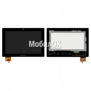 Дисплей для Lenovo IdeaPad S6000 черный, с тачскрином
