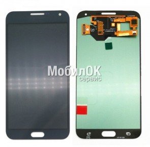 Дисплей для Samsung E700 Galaxy E7 черный, в сборе, оригинал (GH97-17227C)