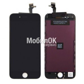 Дисплей для Apple iPhone 6 черный, с тачскрином