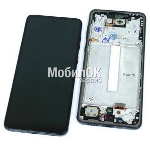 Дисплей для Samsung A336B Galaxy A33 5G черный, с рамкой, оригинал (GH82-28143A)
