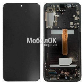 Дисплей для Samsung S906B Galaxy S22 Plus Phantom Black в сборе с рамкой, оригинал (GH82-27500A)