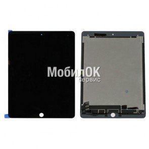 Дисплей для Apple iPad Pro 9.7 черный, с тачскрином (A1673/A1674/A1675) Оригинал