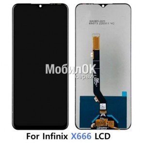 Дисплей для Infinix Hot 20 5G (X666) черный, с тачскрином