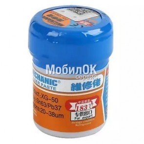 BGA паста Mechanic XG50 (35 гр) sn 63%, pb 37%  183 C