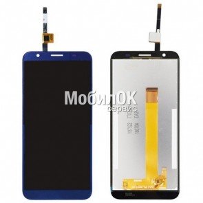 Дисплей для Doogee X55 синий, с тачскрином